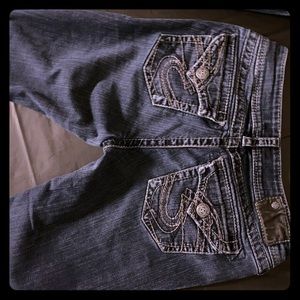 Size 28 silver brand boot cut jeans